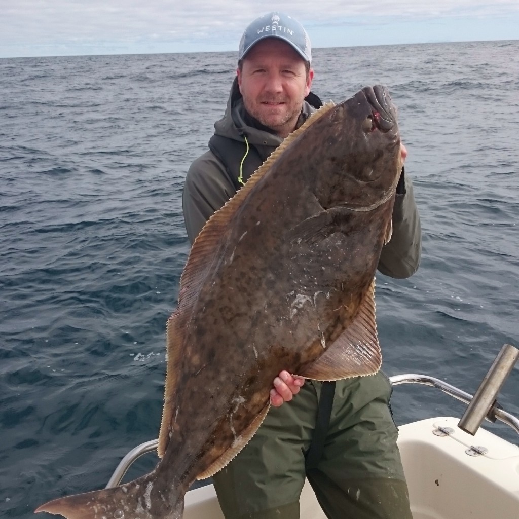 Christer Lindström med en liten Halibut!