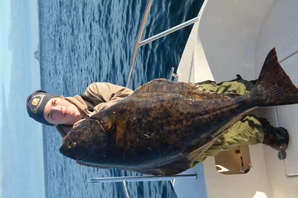 Melker med nytt pb på flundra 118cm