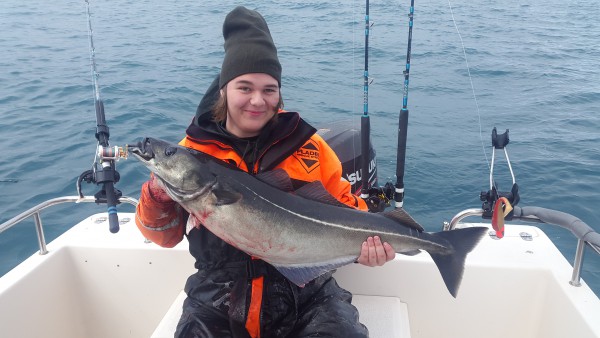 Melker med en fin sej på ca 11kg